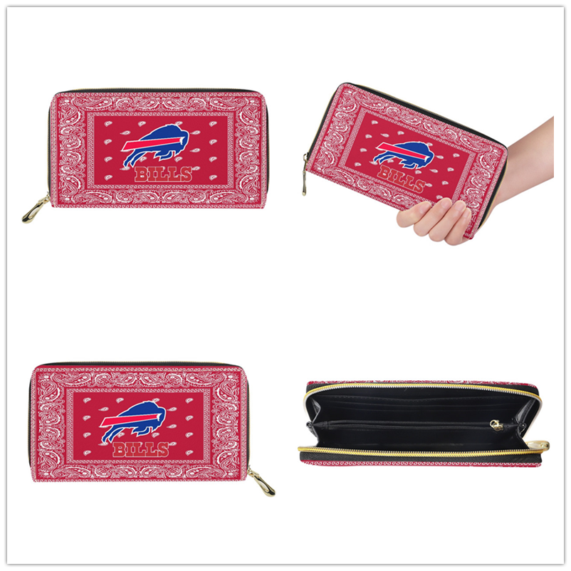Buffalo Bills PU Leather Zip Wallet 001